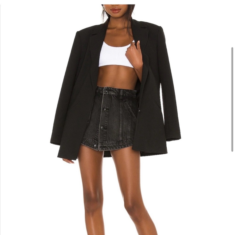 Alexander Wang Skirt/ grey cutaway button